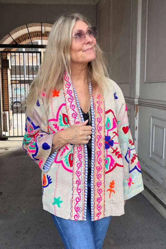 Bomulds Kantha jakke no.10