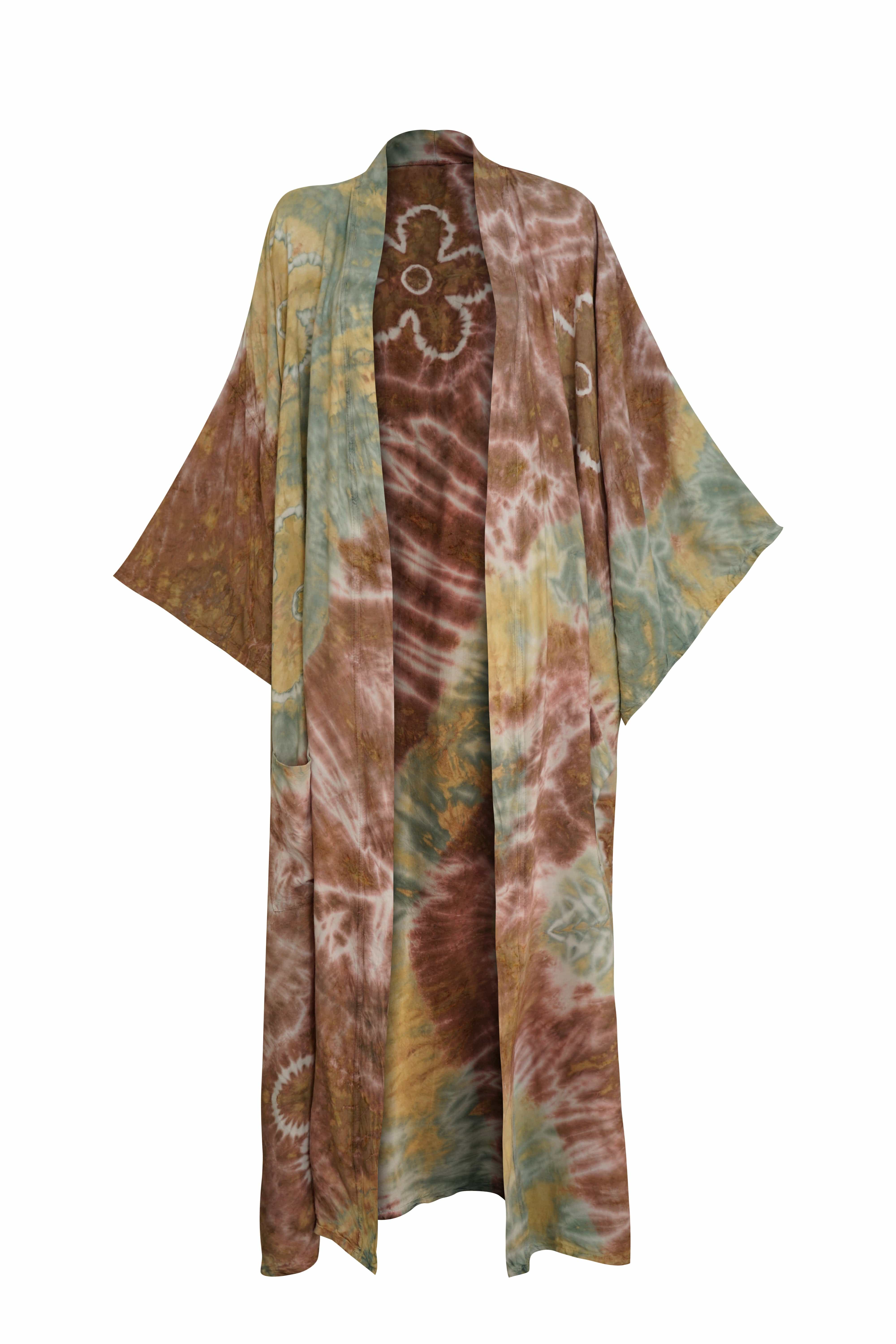 Kimono Long Batik Green