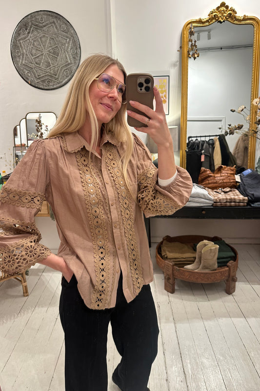 Shirt Lace Brown