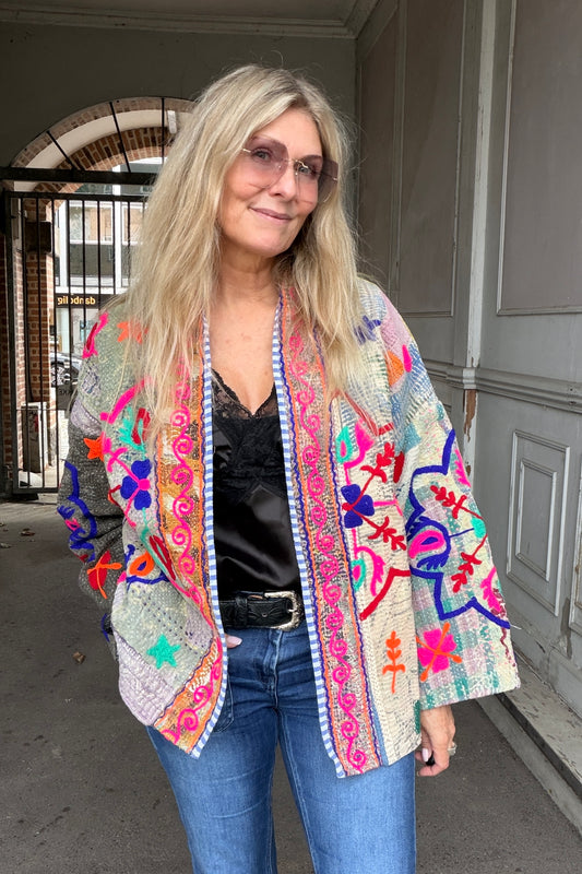 Bomulds Kantha jakke no.05