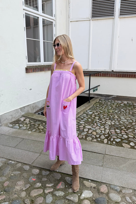 Boho Dress Lyserød