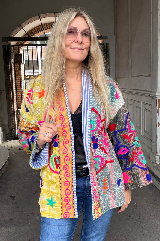 Bomulds Kantha jakke no.04
