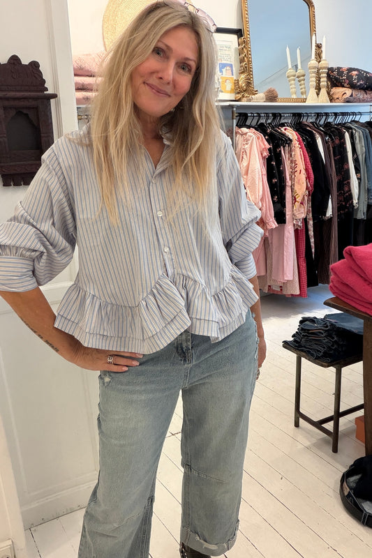 Blue stripe shirt