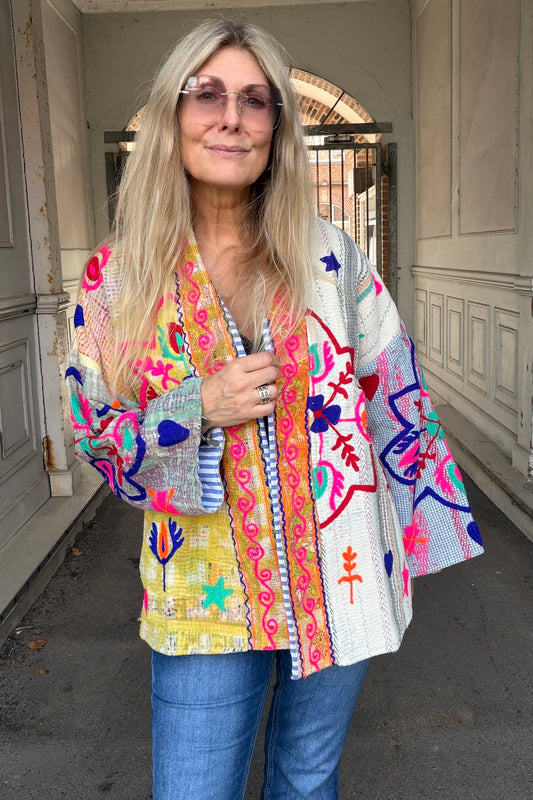 Bomulds Kantha jakke no.11