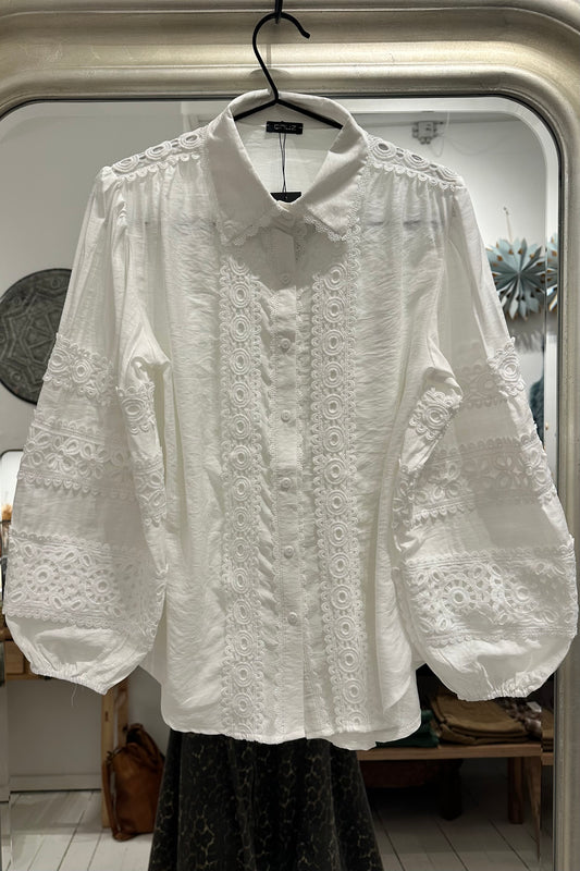 Shirt White Lace