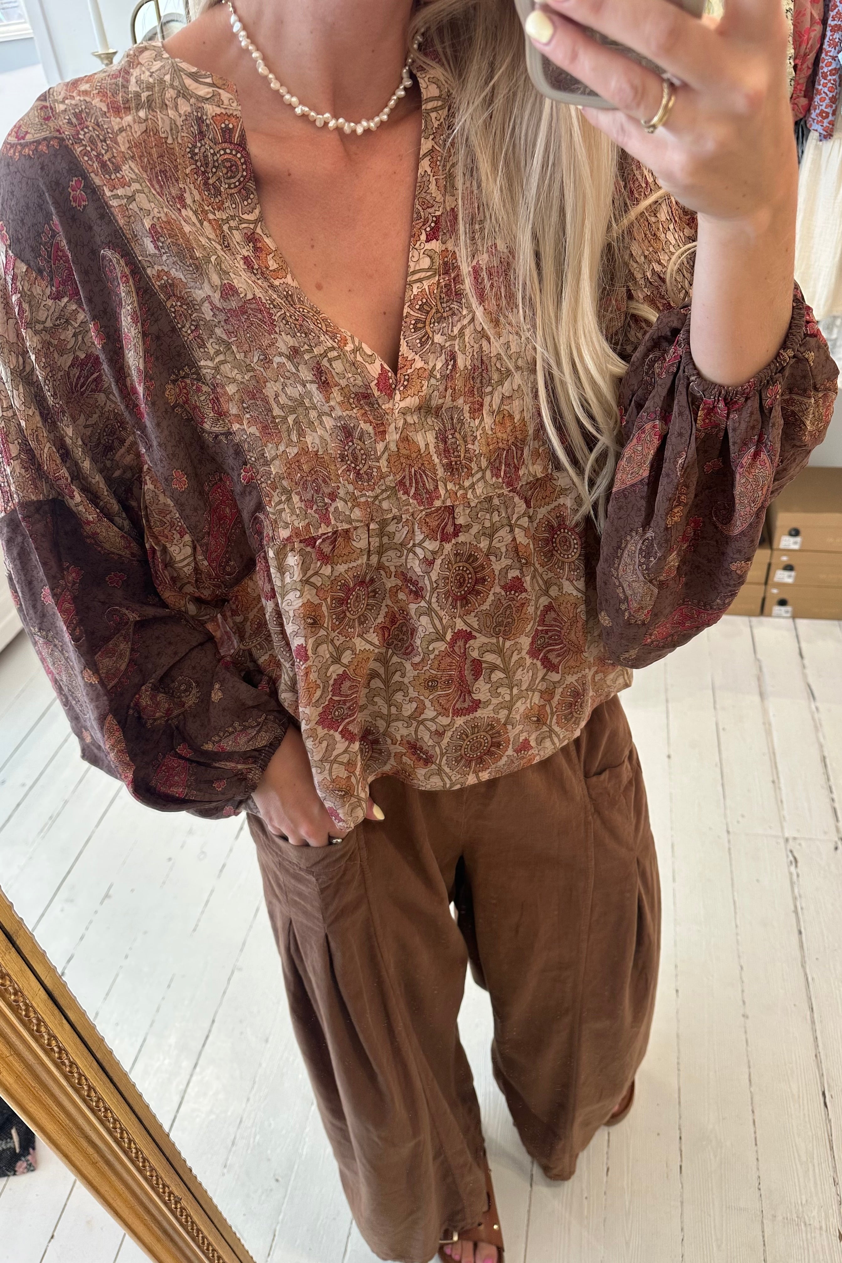 Bibi balloon silk top No. 41