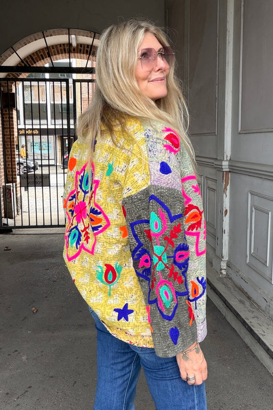Bomulds Kantha jakke no.05