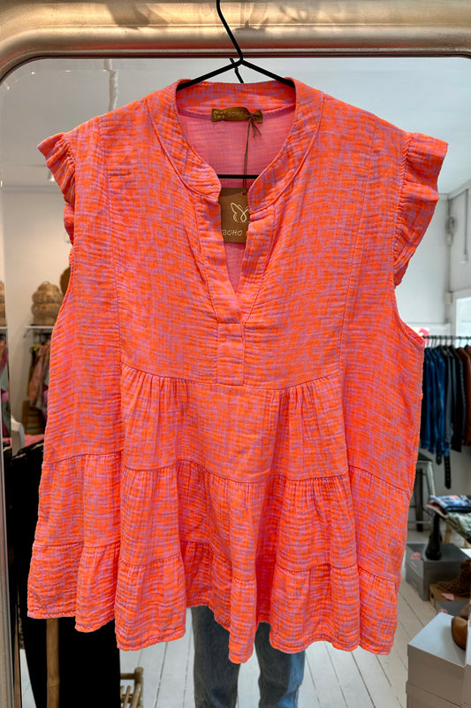 Boho Top Pink/Orange