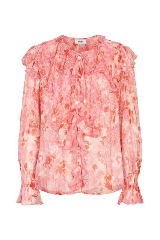 Helena Shirt Coral Print