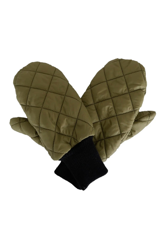 Tommy Quilt Mittens Army