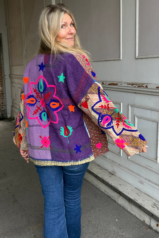 Bomulds Kantha jakke no.06