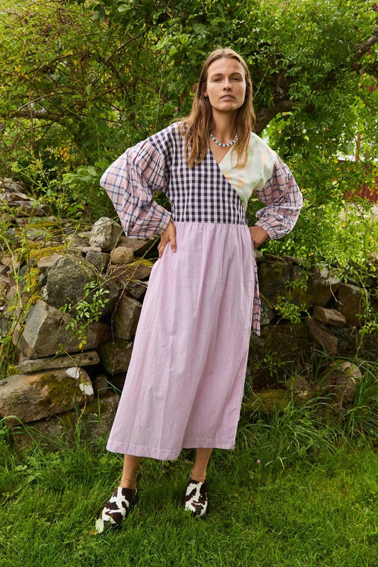 Paula Wrap Dress Purple Mix