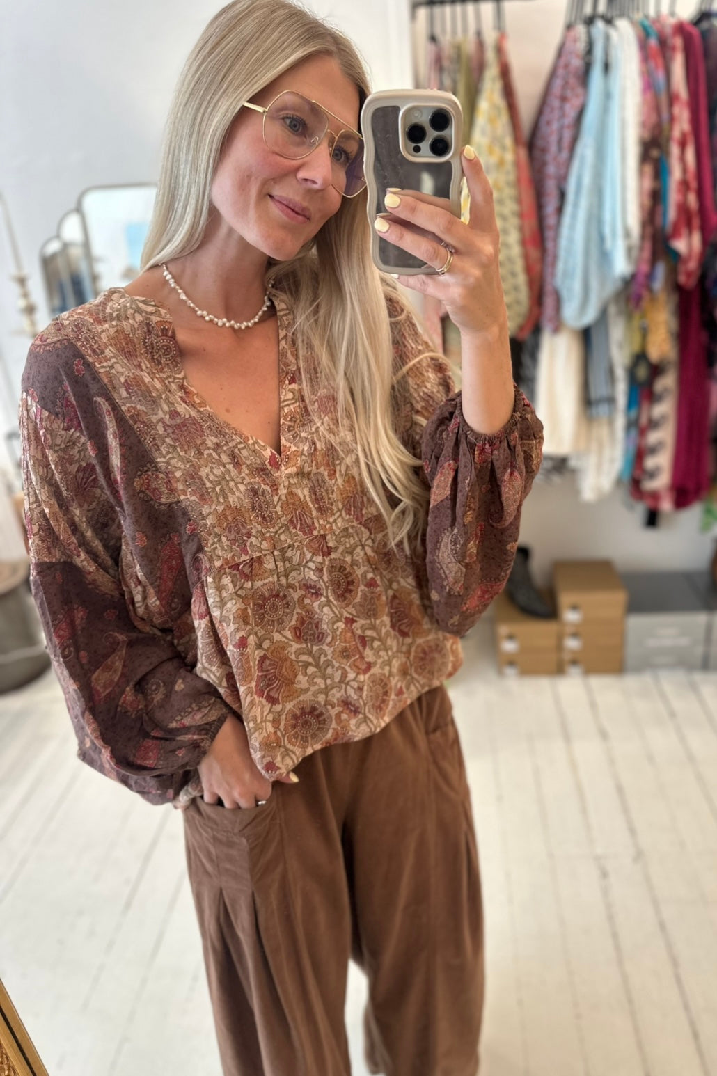 Bibi balloon silk top No. 41