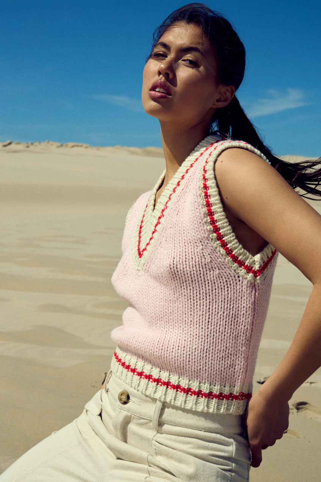 Kayanna Knit Vest Berry
