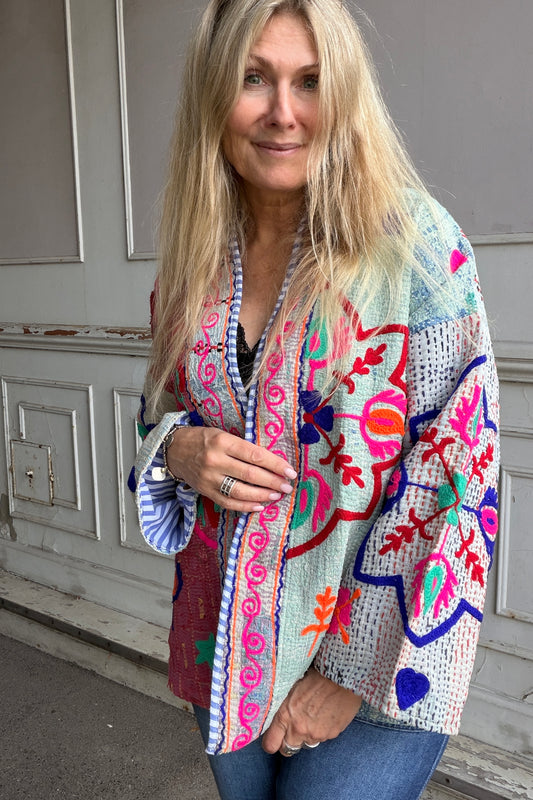 Bomulds Kantha jakke no.07