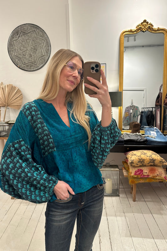 Bibi balloon silk top No. 43