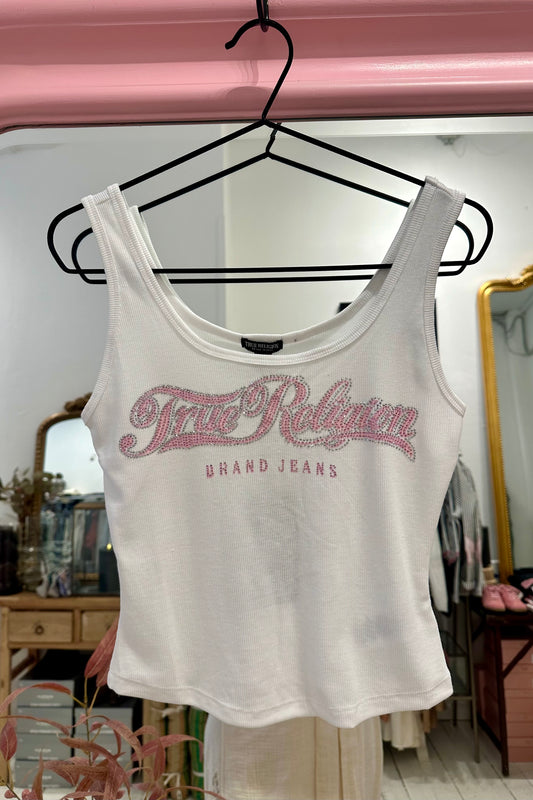 Crystal Neck Rib White