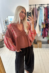 Bibi balloon silk top No. 39