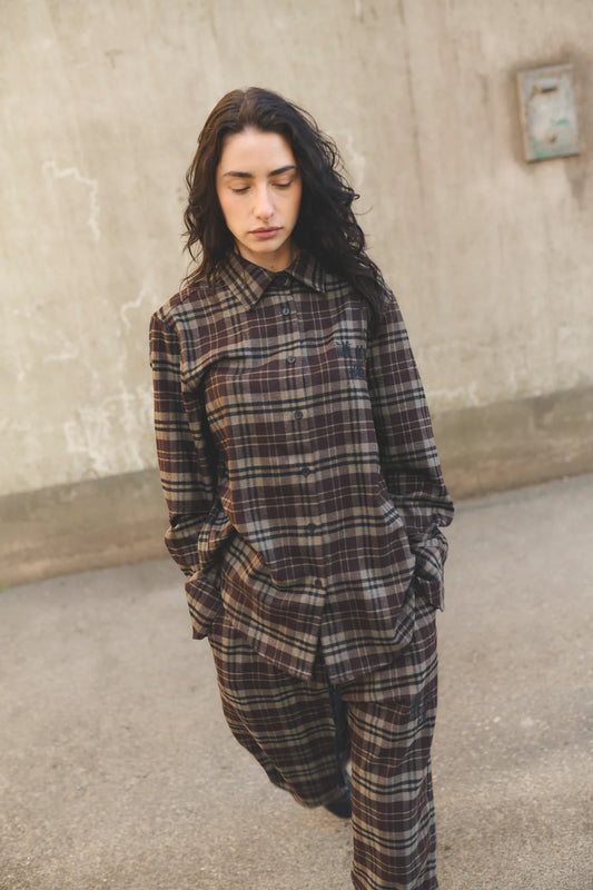 Marbel Shirt Dark Brown