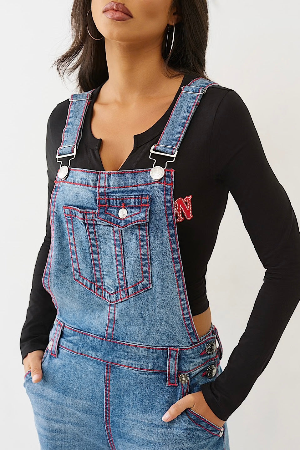 Denim Baggy Overall Sunflower Glow