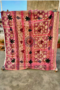 Suzani kantha tæppe no. 1