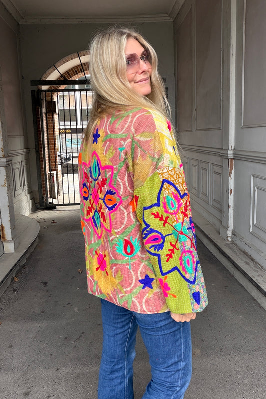 Bomulds Kantha jakke no.04