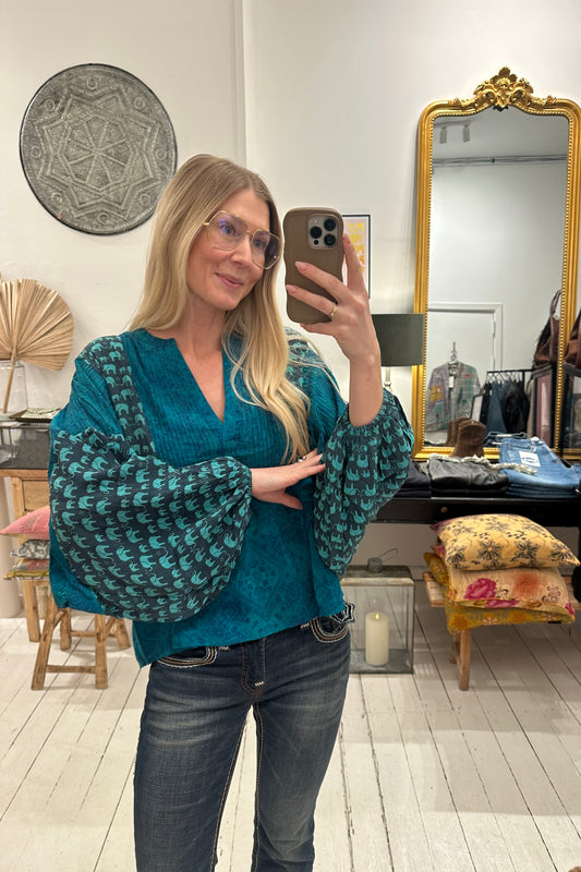 Bibi balloon silk top No. 43