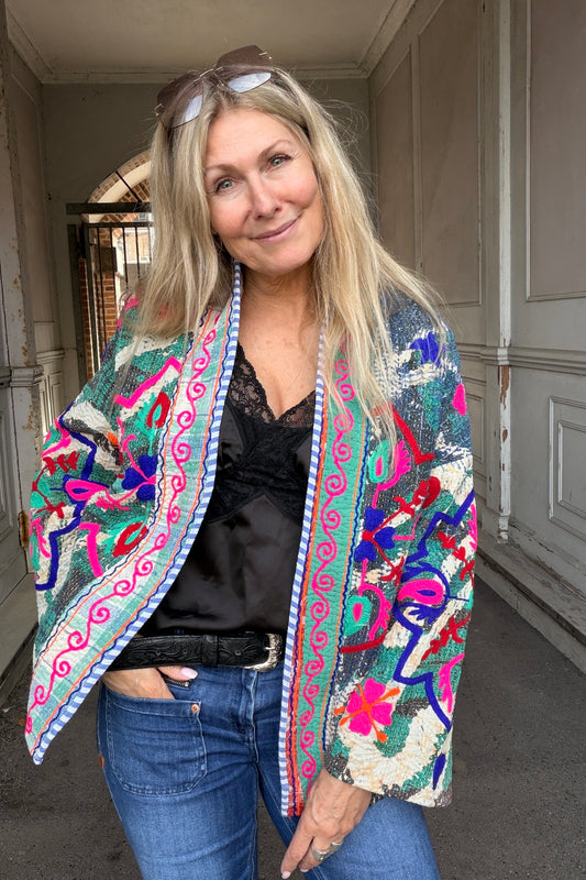 Bomulds Kantha jakke no.08