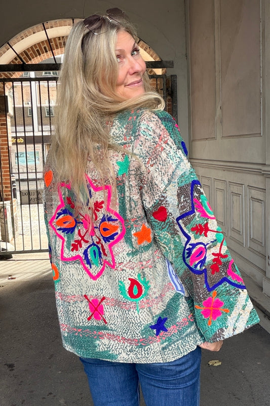 Bomulds Kantha jakke no.08