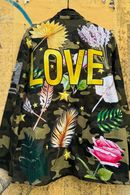Armyjakke M/ Print