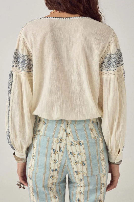 Claudia Blouse Indigo