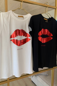 Boho T-shirt Kiss White