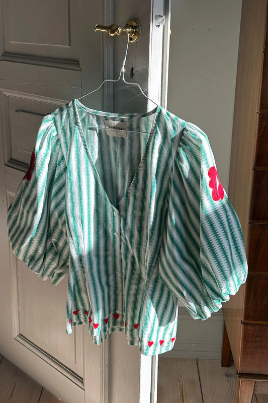 Lotta Shirt Green Stripe