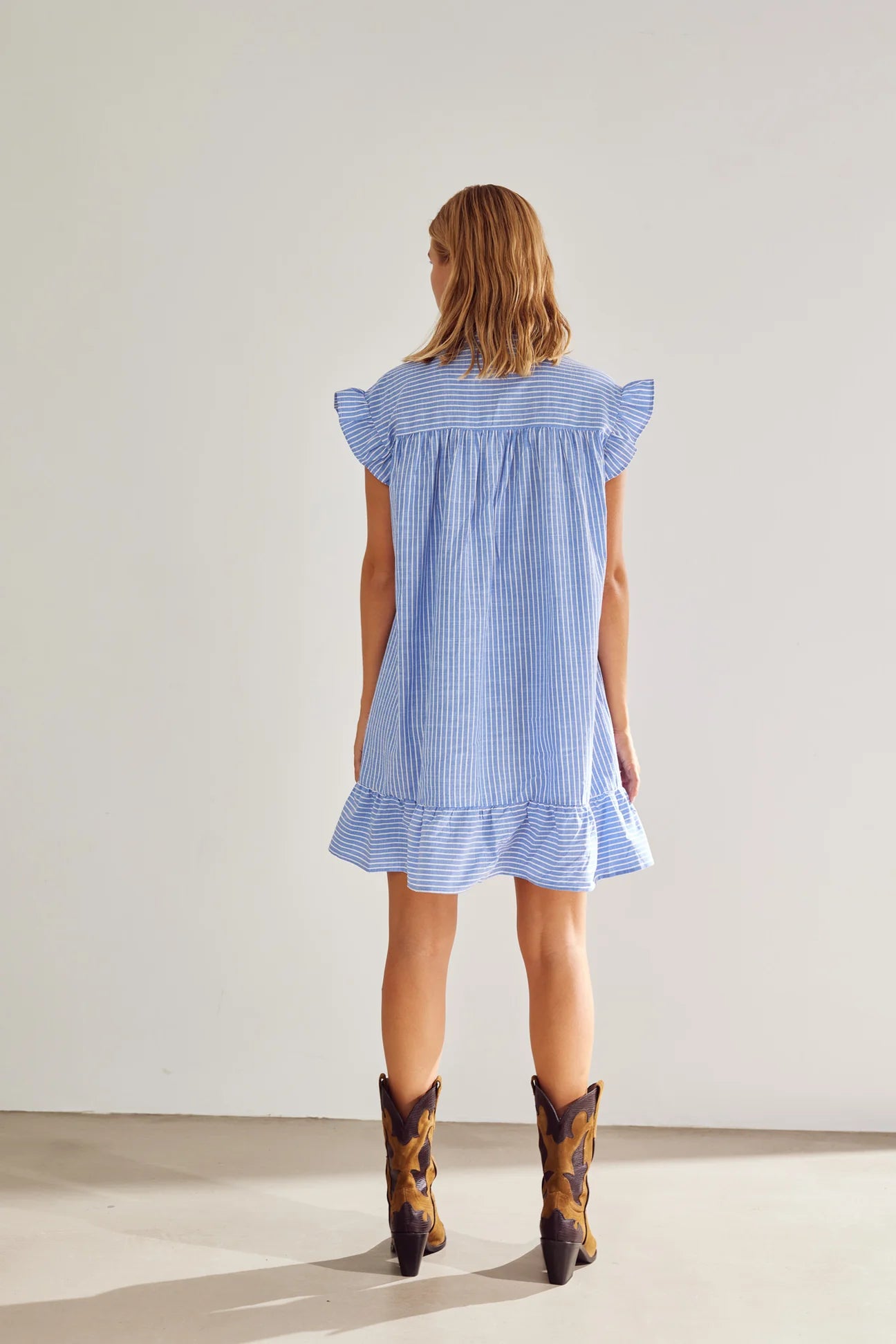Linnea Dress Blue Stripe
