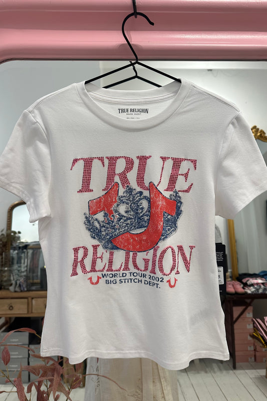 Crystal Classic T-shirt White/ Pink