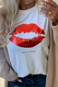 Boho T-shirt Kiss White