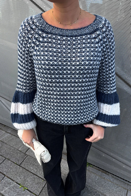 Kimba Knit Navy/ Ivory