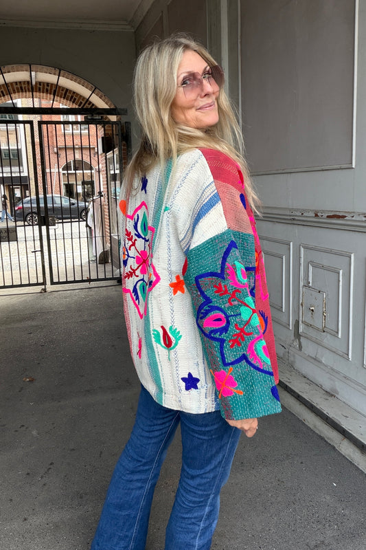 Bomulds Kantha jakke no.09