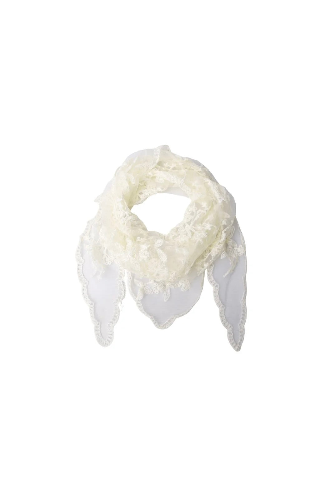 Miriana Triangle Lace Scarf Butter Yellow