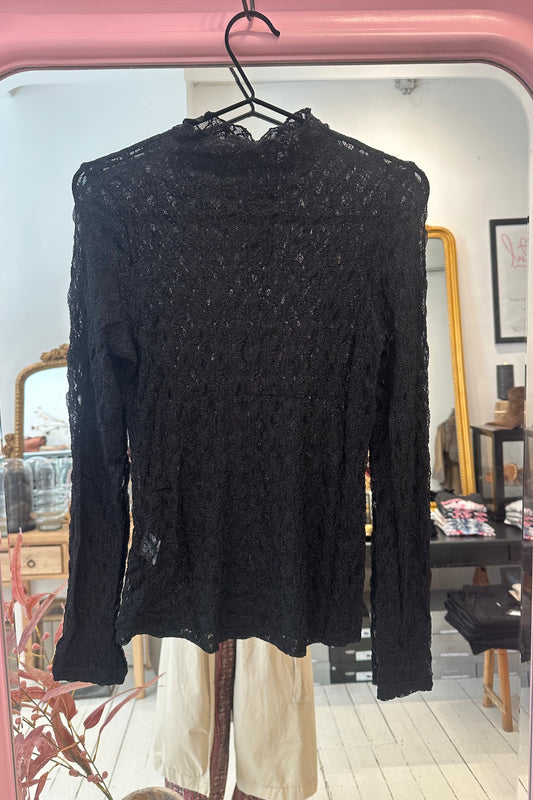 Blød blonde bluse sort