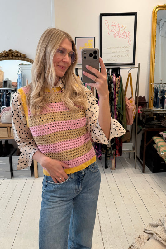 Manga Vest Pink/ Yellow