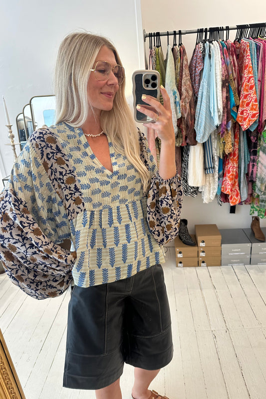 Bibi balloon silk top No. 44