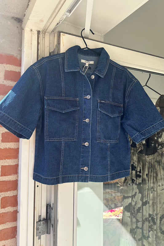 Denim Jakke Kortærmet