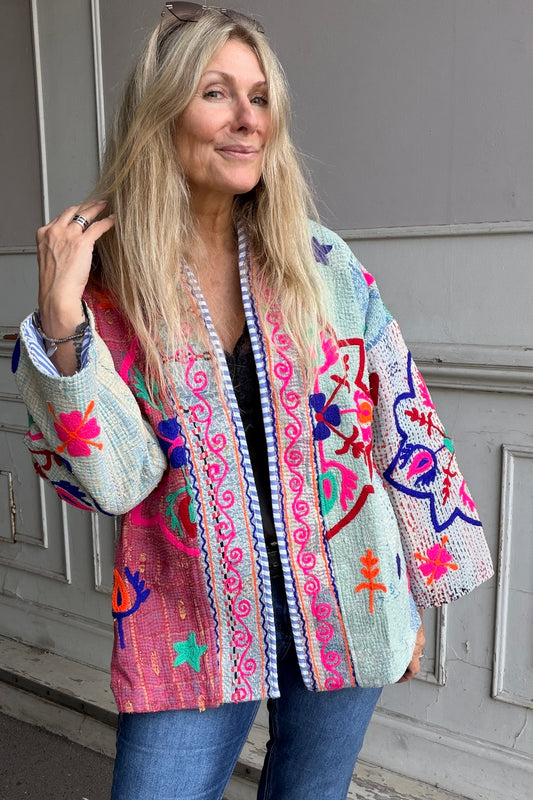 Bomulds Kantha jakke no.07