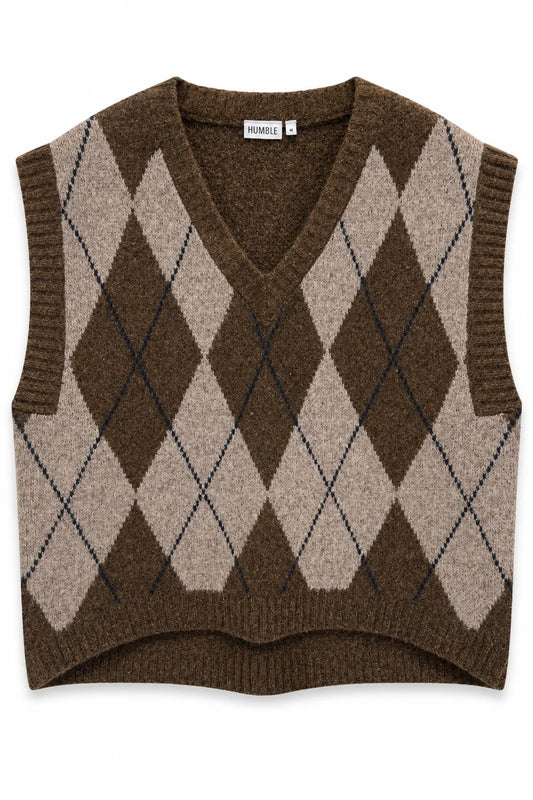 Pal Vest Brown Check