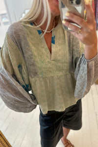 Bibi balloon silk top No. 42