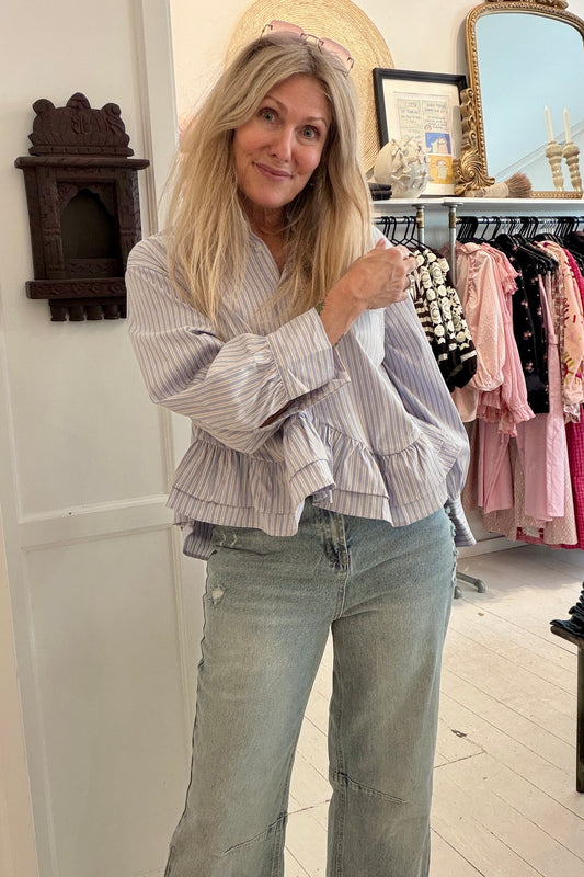 Blue stripe shirt