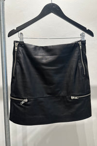 Kenna Leather Skirt Black