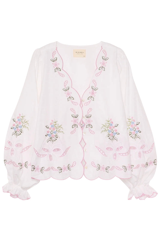 Sada Top White Pastel