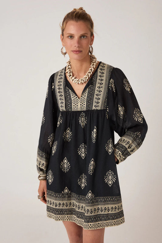 Celeste Short Dress Black Henna
